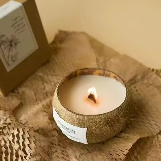 Candle Supplies Free Shipping - Натуральная ароматическая свеча из скорлупы кокоса,
