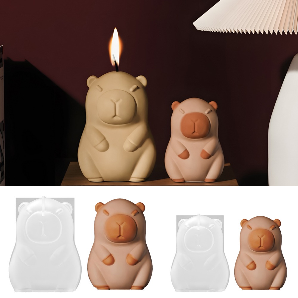 Candle Supplies Storage - Стоячая капибара, свеча с ароматом, силиконовая