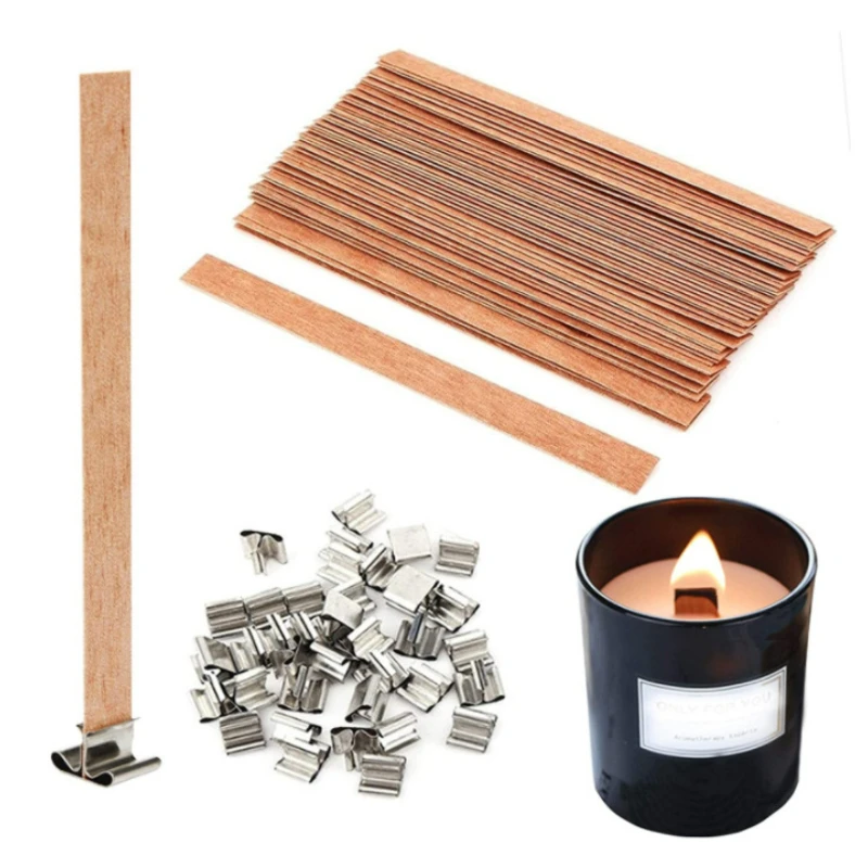 Candle Supplies Beeswax - 30 шт., высококачественный деревянный фитиль для