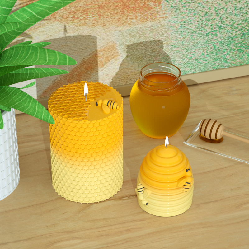 Candle Supplies Beeswax - Силиконовая форма для свечей, 3D пчелиный